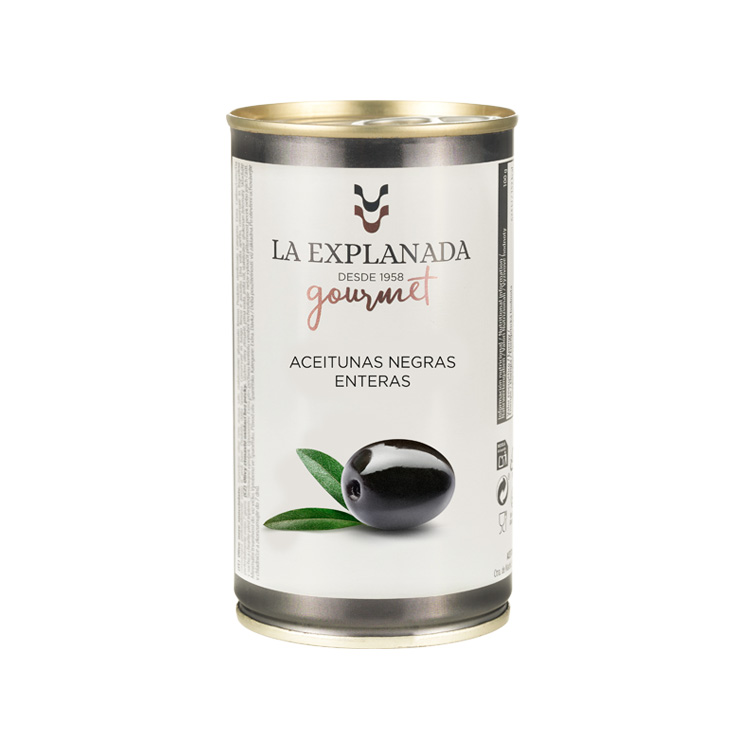 La Explanada. Black Cacereña olives, whole
