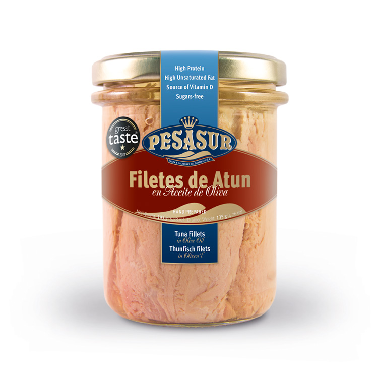 Pesasur. Thunfisch-Filets in Olivenöl
