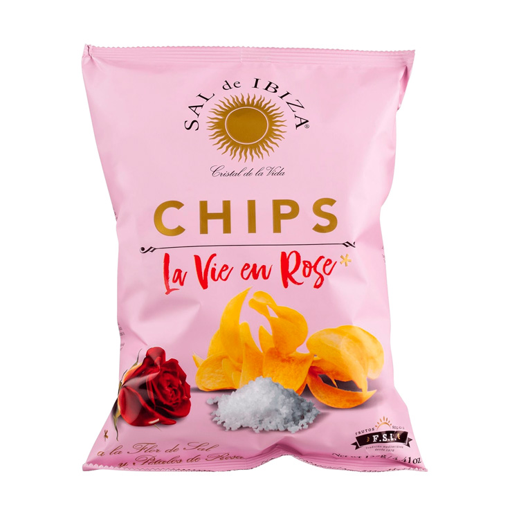 Sal de Ibiza. Chips La vie en rose