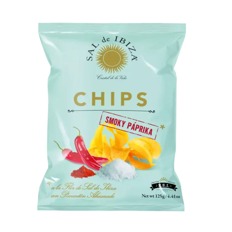 Sal de Ibiza. Chips con pimentón ahumado