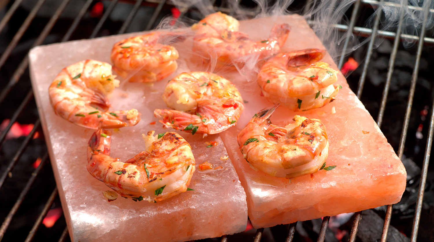 Shrimps with herbs