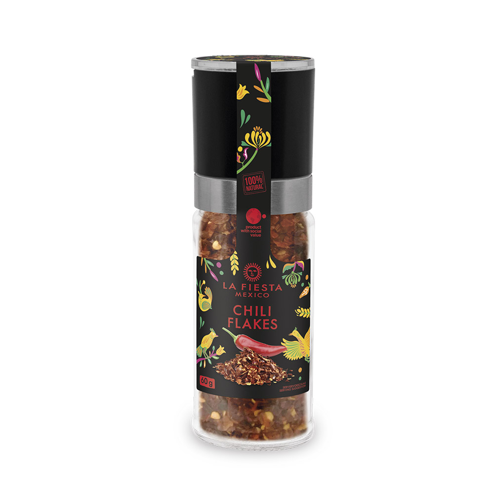 La Fiesta México. Chili Flakes molinillo P-170