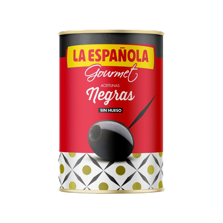 La Española. Black olives, pitted