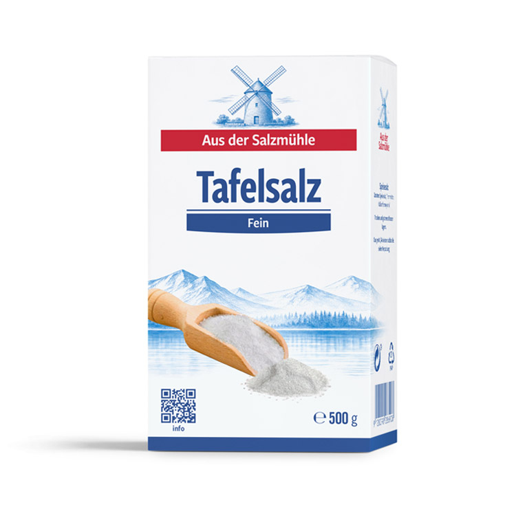 Aus der Salzmühle. Sal de mesa fina